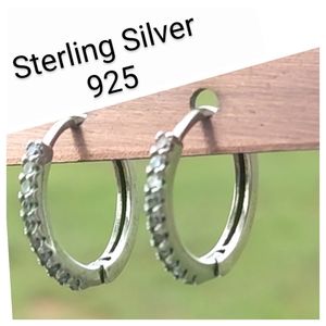 Vintage Sterling Silver Hoop Earrings
